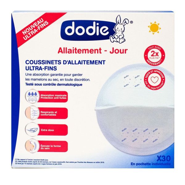 Dodie - Coussinets d'Allaitement Jour - 30 Pochettes