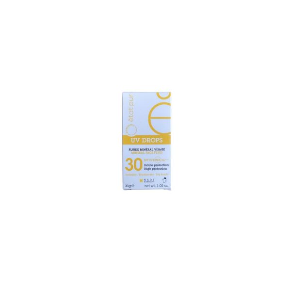 Etat Pur - UV Drops Fluide Minéral Visage SPF30 - 30 g