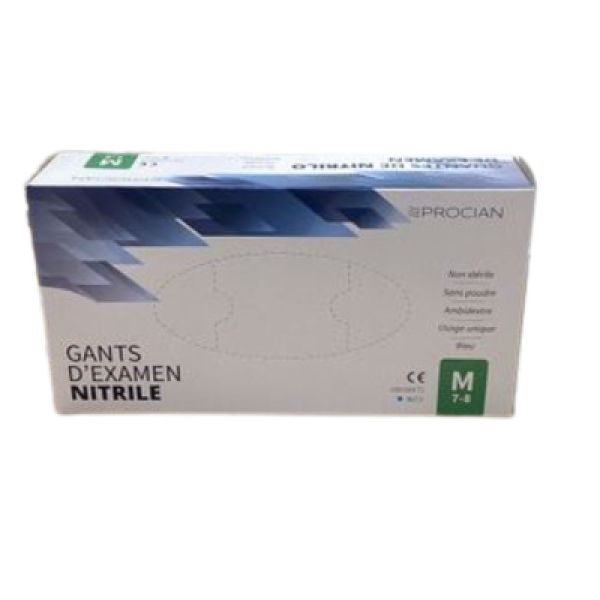 FM Médical - Gant d'examen - Nitrile - Taille M - 7-8