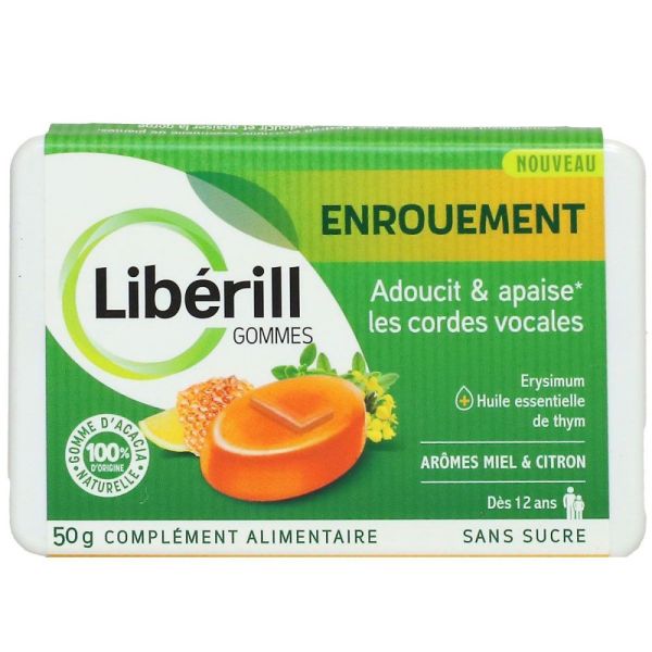 Liberill - Gommes enrouement arôme miel citron- 50g