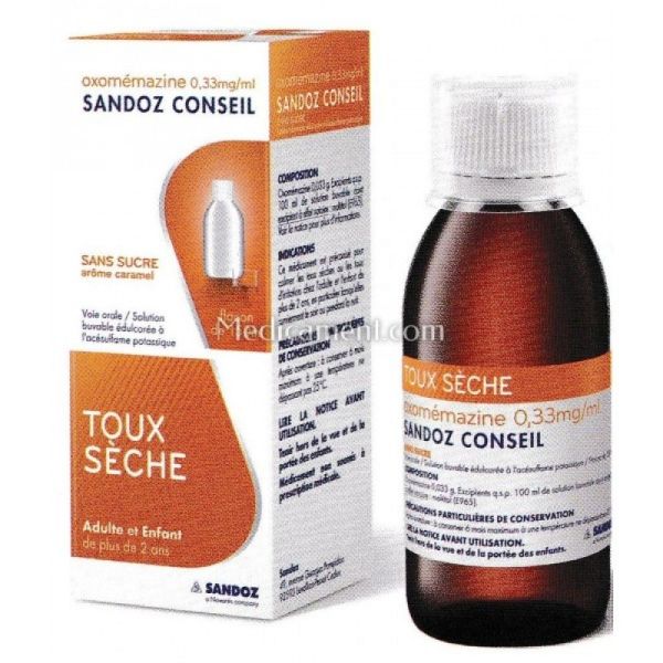Oxomémazine - Toux sèche sans sucre - 150ml