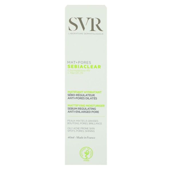 SVR - Sebiaclear Mat+pores soin matifiant - 40 ml