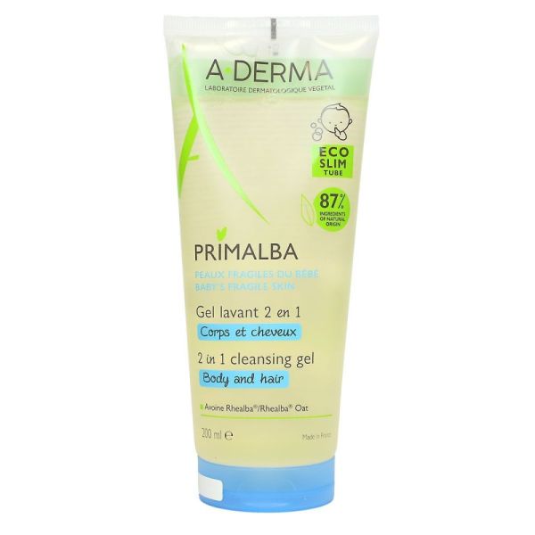 Aderma - Primalba bébé Gel lavant 2en1 corps et cheveux - 200ml