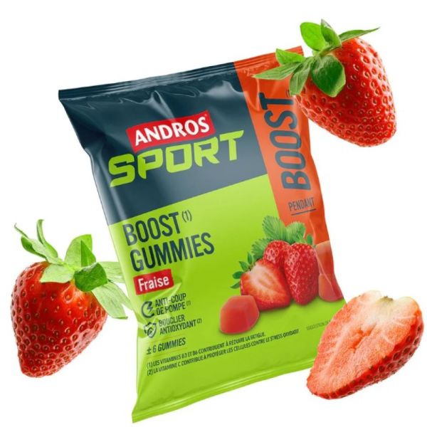 Andros - Sport gummies fraise - 6 gummies