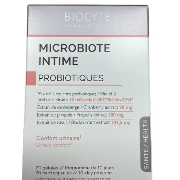 Biocyte - Microbiote intime probiotiques - 20 gélules