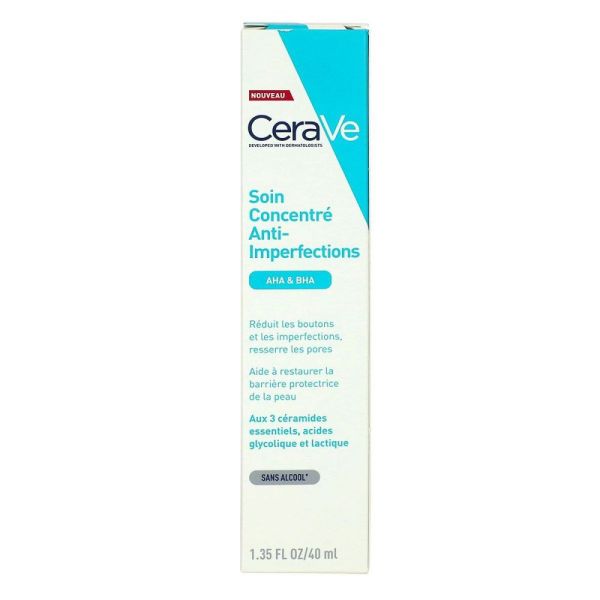 Cerave - Soin concentré anti-imperfections AHA et BHA - 40mL