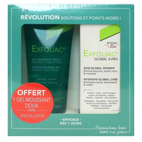 Noreva - Exfoliac Global X-Pro soin global intensif 30ml + gel moussant offert