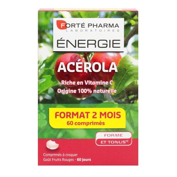 Forté Pharma - Acérola Vitamine C - 60 comprimés à croquer