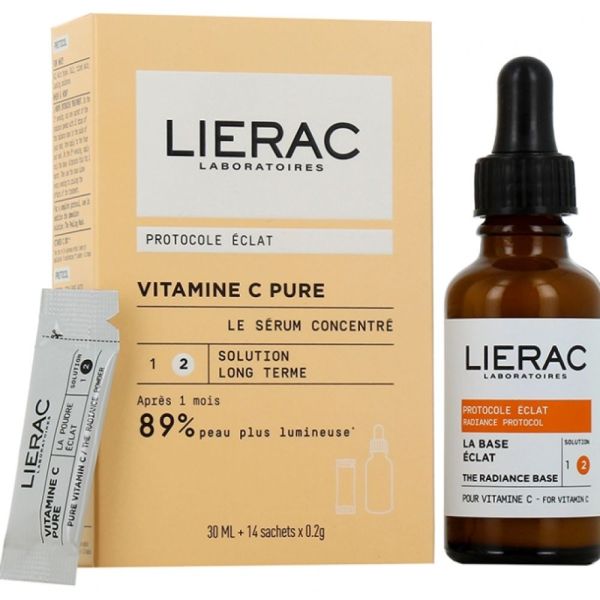 Lierac - Vitamine C Pure Le Sérum Concentré 30 ml + 14 Sachets 0,2 g