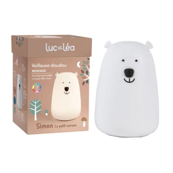Luc et Léa - Veilleuse doudou nomade Ourson