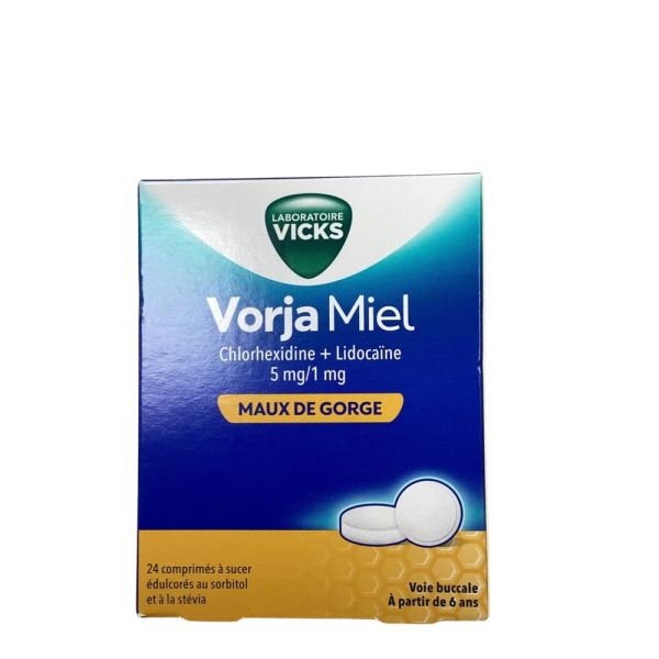Vicks - Vorja miel maux de gorge - 24 comprimés à sucer