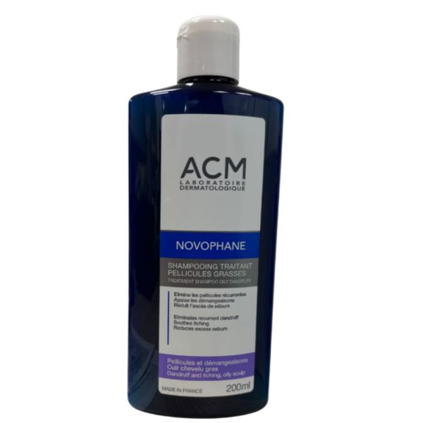 ACM - Novophane Shampoing traitant pellicules grasses - 200 mL