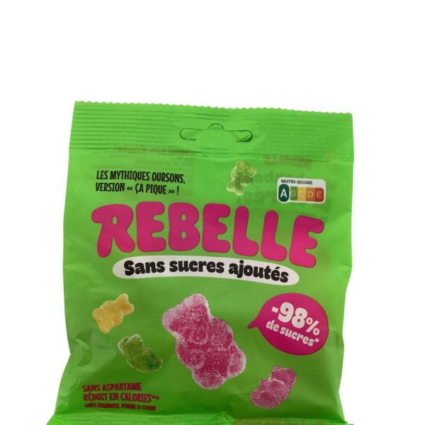 Euromedis - Bonbon Rebelle sans sucres ajoutés goût Framboise, pomme et citron - 50g