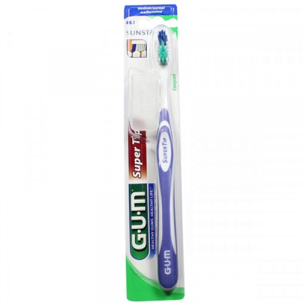 GUM - Brosse à dents Super Tip - Brosse médium