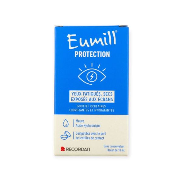Recordati - Eumill Protection Yeux Fatigués Secs Exposés aux Ecrans - 10ml