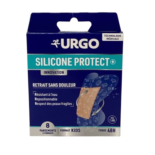Urgo - Pansement Silicone protect enfant 3 formats - 8 Pansements