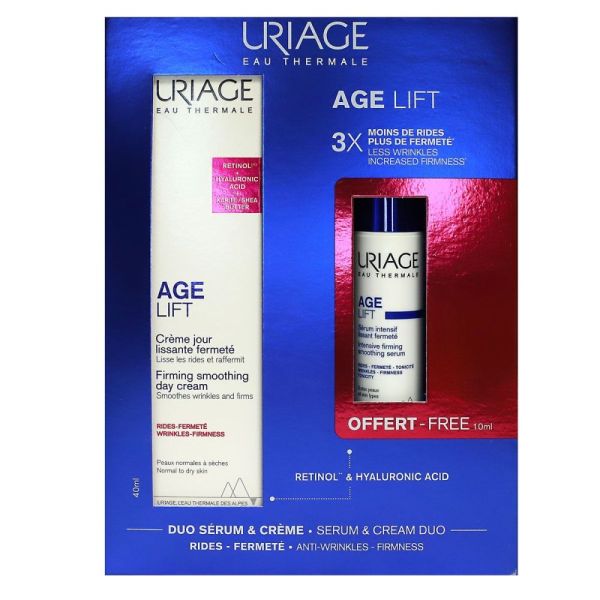 Uriage - Age Lift Crème Jour Lissante Fermeté + Sérum Intensif Lissant Fermeté Offert - 40 + 10ml