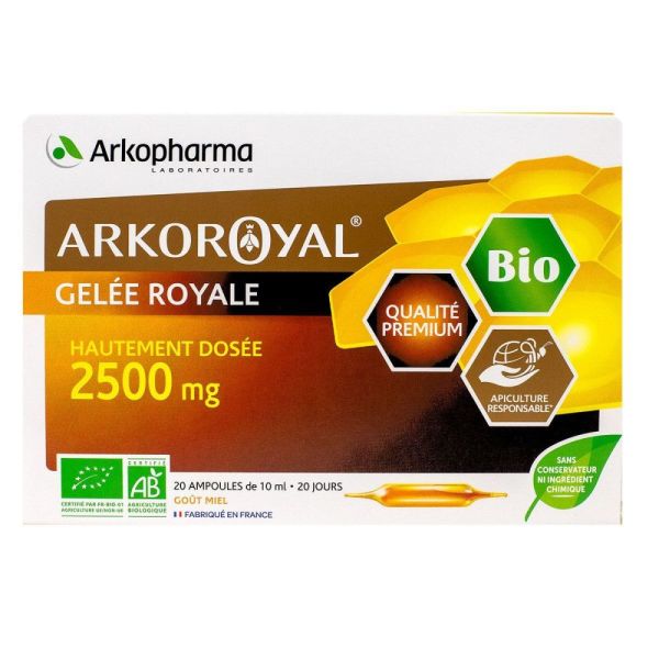Arkopharma - Arkoroyal Gelée Royale 2500mg - 20 ampoules