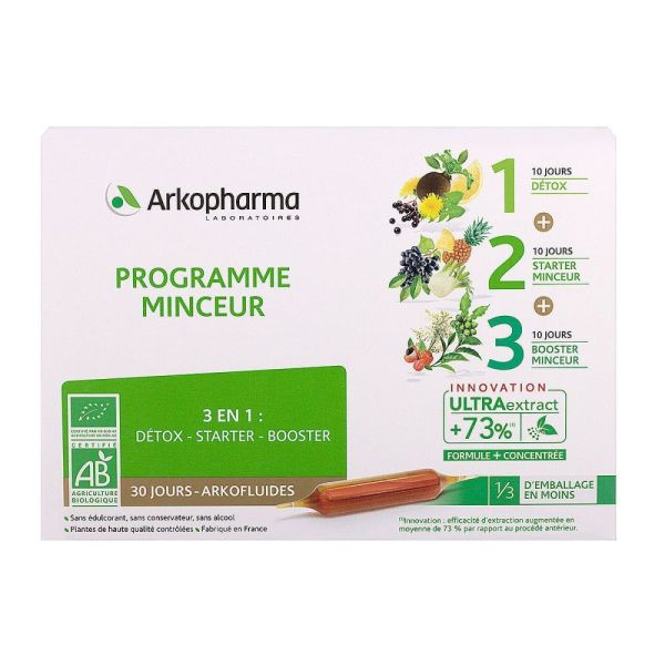 Arkopharma - Programme minceur 3 en 1 - 30 ampoules
