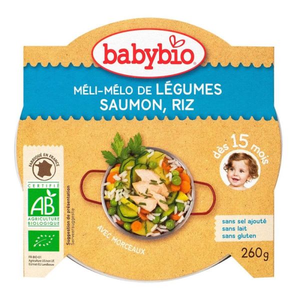 Babybio - Au légumes saumon riz dès 15mois - 260g