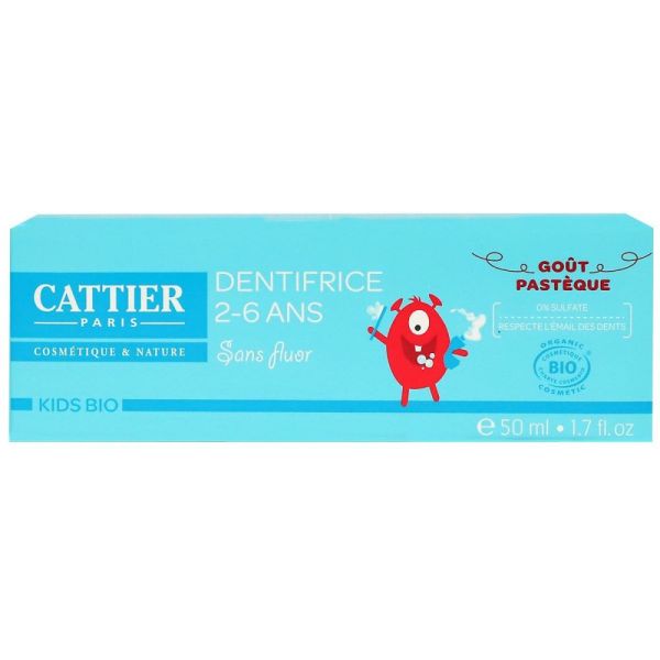 Cattier - Dentifrice  2-6 Ans Gout Pastèque - 50 Ml
