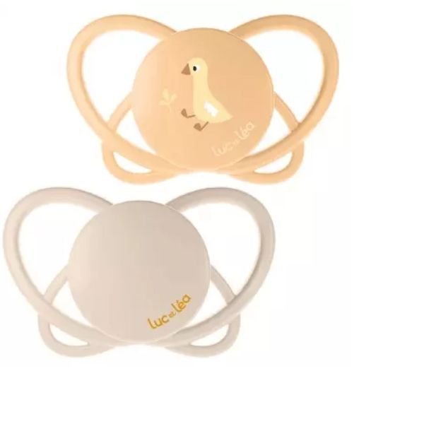 Luc et Léa - Duo de sucettes physiologiques - Oie - 0/6 Mois -  2 unités