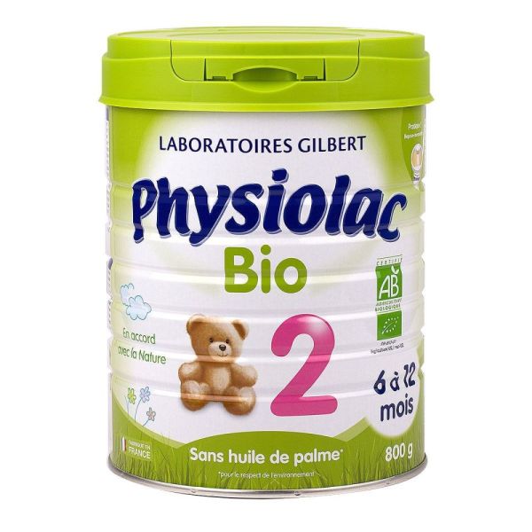 Gilbert - Physiolac bio lait en poudre 2ème âge - 800g