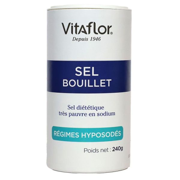 VITAFLOR - Equivie Sel Bouillet Sel Diététique Appauvri en Sodium 240g